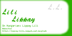 lili lippay business card